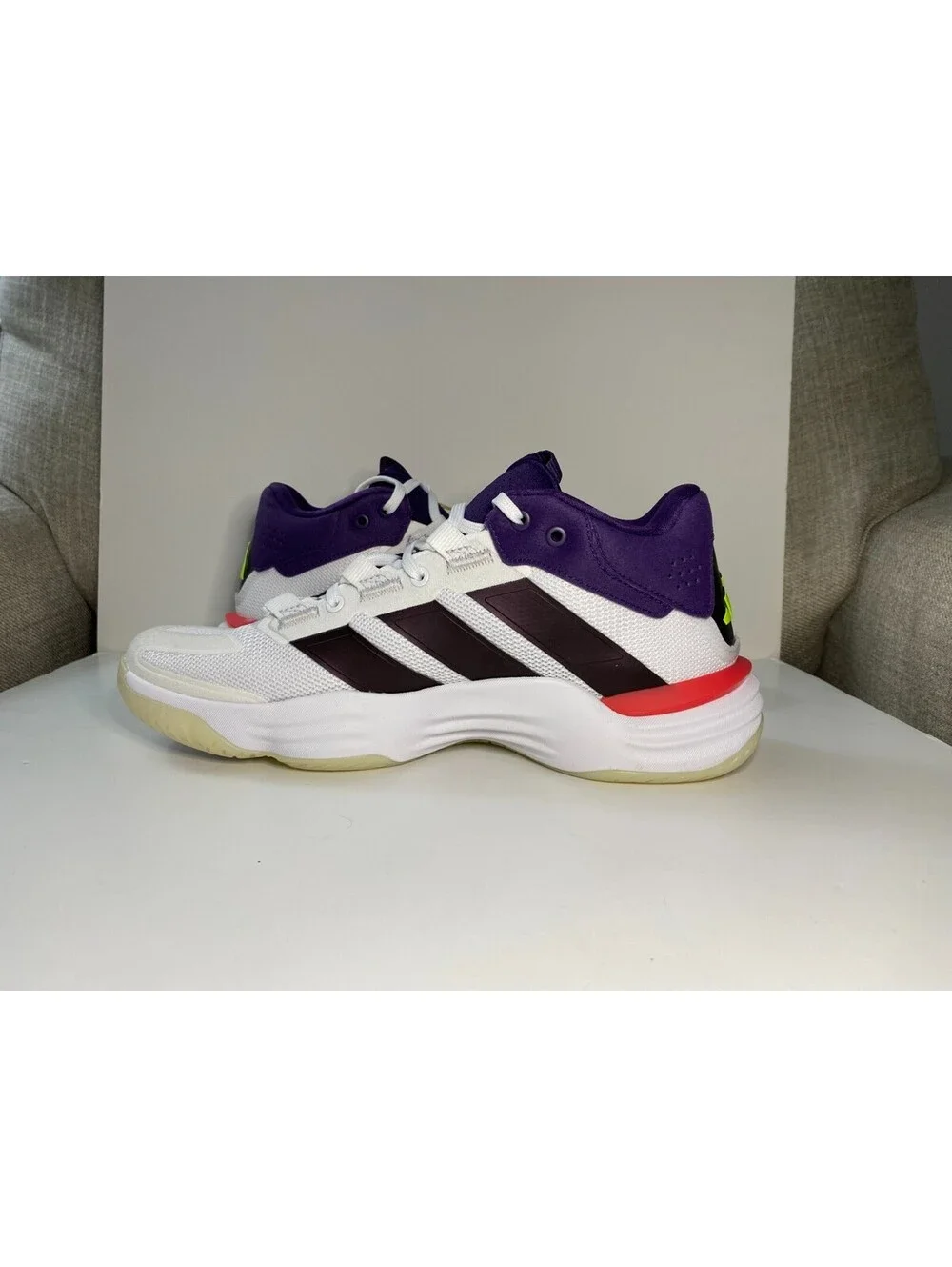 Adidas Court Stabil JH5163 Mens Sneaker 8 White Aurora Indoor Volleyball Shoes